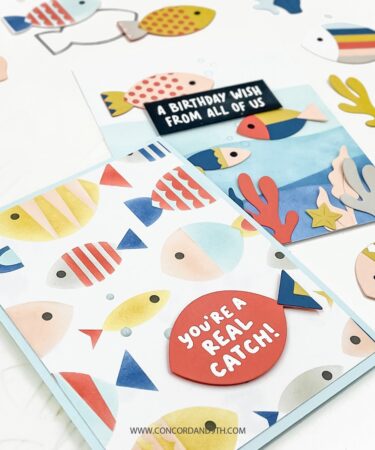 Alternative view of Concord & 9th - Fish Friends Stencil Pack (4 qty; 6 x 6)