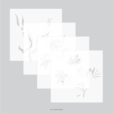 Concord & 9th - Kristina Werner - Long Line Lilies Stencil Pack (4 qty; 6 x 6)