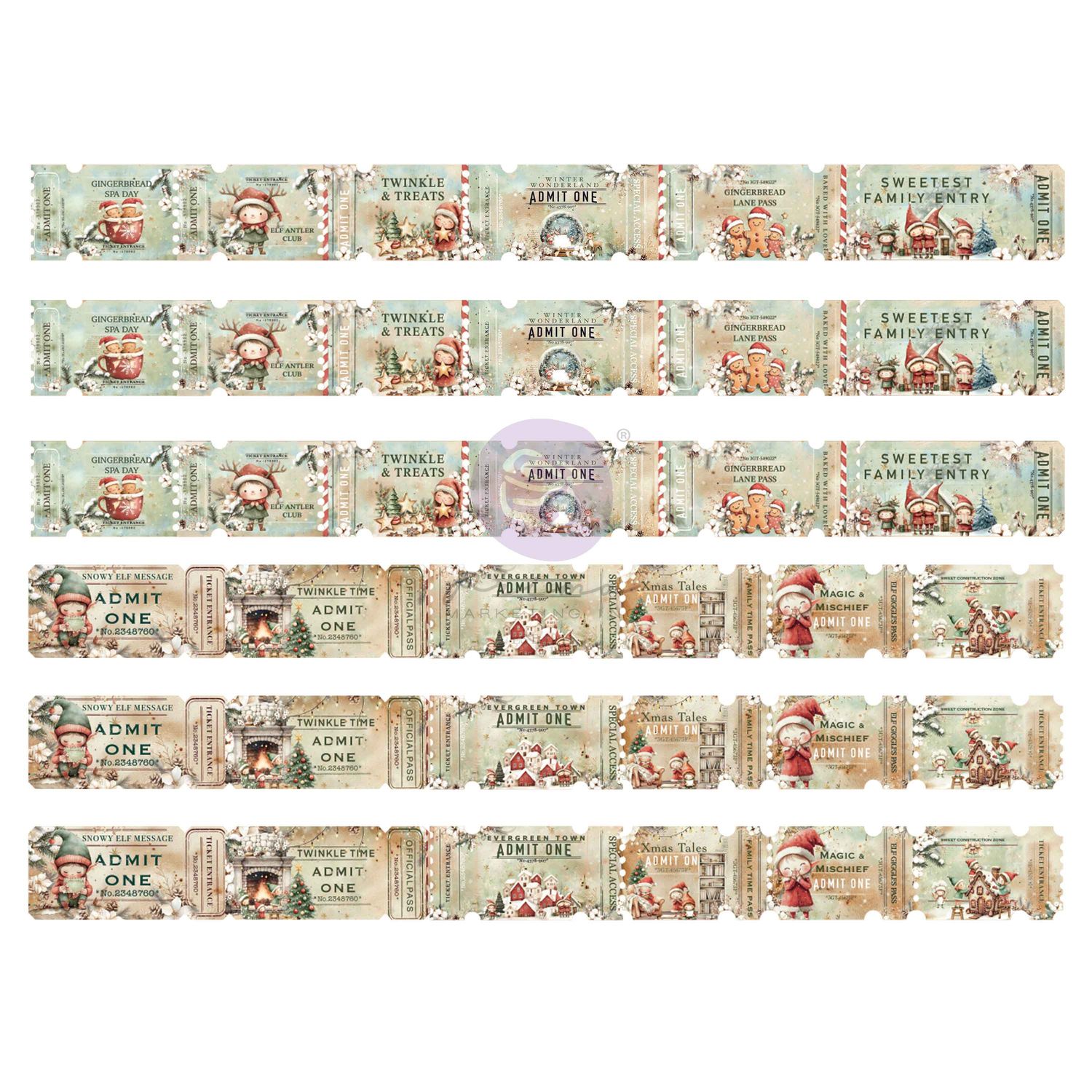 Prima Marketing - Collezione Twinkle & Treats - Tickets 36/Pkg