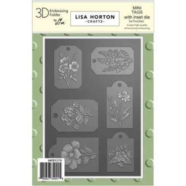 Lisa Horton Crafts Embossing Folder And Die 5"X7" - Mini Tags