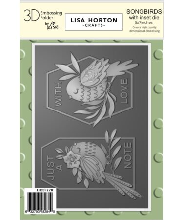 Lisa Horton Crafts Embossing Folder And Die 5"X7" - Songbirds