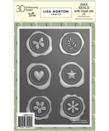 Lisa Horton Crafts Embossing Folder And Die 5"X7" - Wax Seals