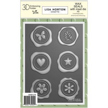 Lisa Horton Crafts Embossing Folder And Die 5"X7" - Wax Seals
