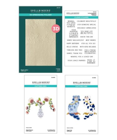 Spellbinders - Collezione Regal Reflection - Dies, 3D Folder and Stamp Bundle