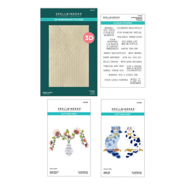 Spellbinders - Collezione Regal Reflection - Dies, 3D Folder and Stamp Bundle