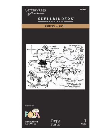 Spellbinders-  Say Cheese Classic Pooh Baby with Simple Stories - The Hundred Acre Wood Press + Foil Plate with Simple Stories