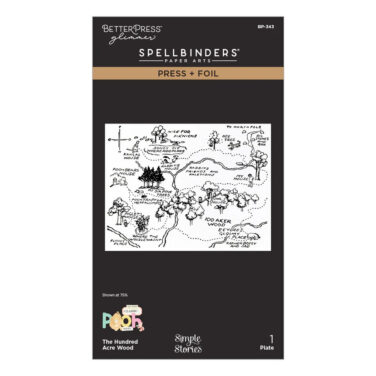 Spellbinders- Say Cheese Classic Pooh Baby with Simple Stories - The Hundred Acre Wood Press + Foil Plate with Simple Stories