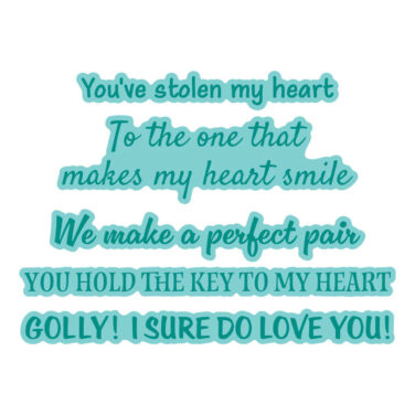 Spellbinders- Collezione Classic Mouse Love- Sentiments Press + Foil Plate & Die Set