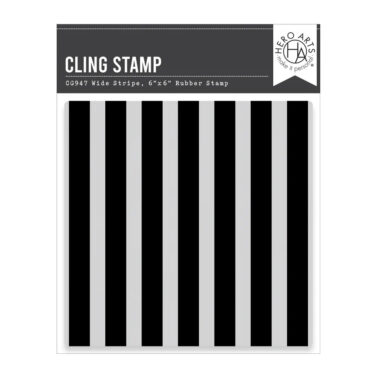 Hero Arts - Collezione Packed With Love Wide Stripe Bold Print Cling Rubber Stamp