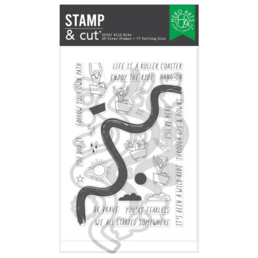 Hero Arts - Collezione What A Ride Wild Ride Stamp & Cut Set