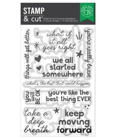 Hero Arts - Collezione What A Ride  We All Started Somewhere Stamp & Cut Set