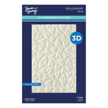 Simon Hurley collezione Sending Hugs Puffy Hearts 3D Embossing Folder