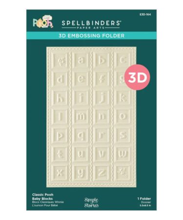 Spellbinders - Collezione Classic Pooh Baby Blocks 3D Embossing Folder with Simple Stories
