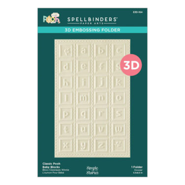 Spellbinders - Collezione Classic Pooh Baby Blocks 3D Embossing Folder with Simple Stories