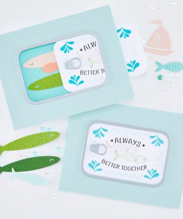 Alternative view of Hero Arts - Collezione Packed With Love Glad We're Tight Letterpress + Foil Registration Set