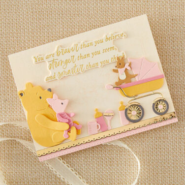 Alternative view of Spellbinders-  Say Cheese Classic Pooh Baby with Simple Stories -Ribbon & Trim Etched Dies