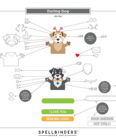 Simon Hurley collezione Sending Hugs Darling Dog Etched Dies