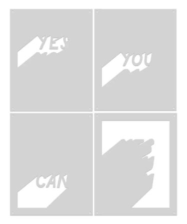 Alternative view of Hero Arts - Collezione What A RideYes You Can Layering Stencils