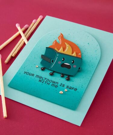 Alternative view of Spellbinders - Collezione This is Life - Dumpster Fire Clear Stamp & Die Set