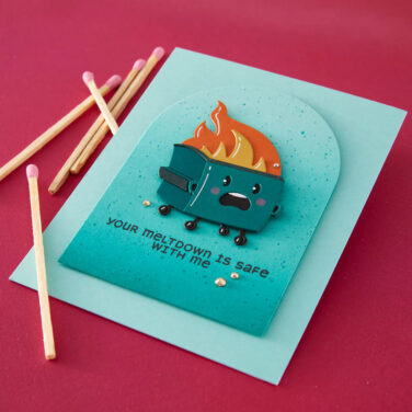 Alternative view of Spellbinders - Collezione This is Life - Dumpster Fire Clear Stamp & Die Set