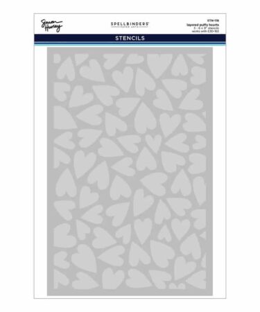 Simon Hurley collezione Sending Hugs - Layered Puffy Hearts Stencil