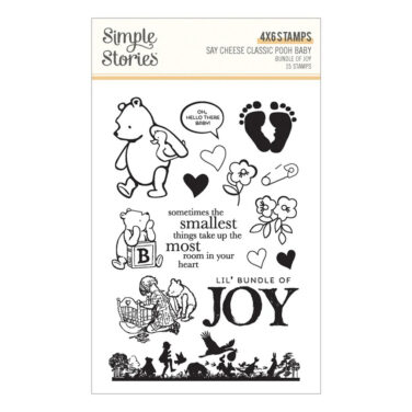 Alternative view of Spellbinders-  Say Cheese Classic Pooh Baby with Simple Stories - Bundle of Joy Stamp & Die