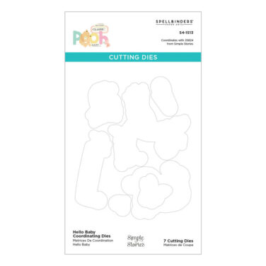 Spellbinders- Say Cheese Classic Pooh Baby with Simple Stories - Hello Baby Coordinating Etched Dies