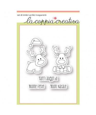 LA COPPIA CREATIVA - set di timbri RENNE DI NATALE
