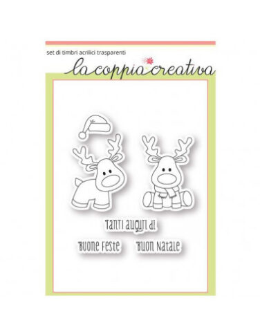 LA COPPIA CREATIVA - set di timbri RENNE DI NATALE