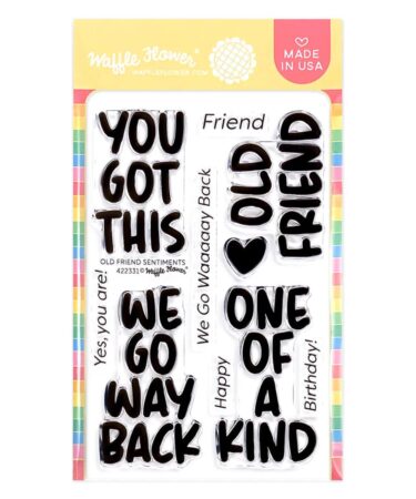 WAFFLE FLOWER - Old Friend Sentiments Stamp Set