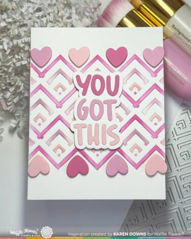 Alternative view of WAFFLE FLOWER - Happy Chevrons Texture Die