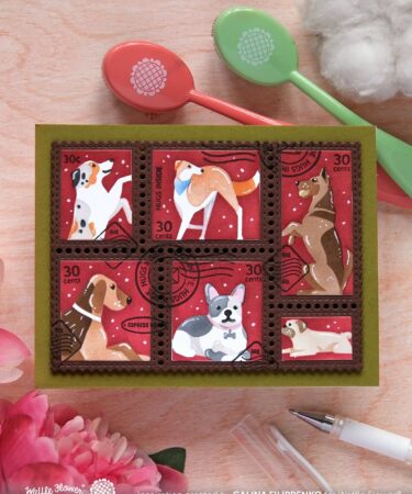 Alternative view of WAFFLE FLOWER - Postage Collage Woof Stencil