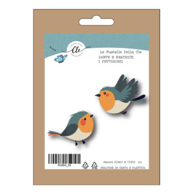 IL NEGOZIO DELLA MAMMA DI CLE – LE FUSTELLE DELLA CLE - ANIMALETTI  - DANTE E BEATRICE - I PETTIROSSI