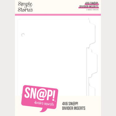 SIMPLE STORIES - New SNAP Products - 4x6 SN@P! - Divider Binder Inserts