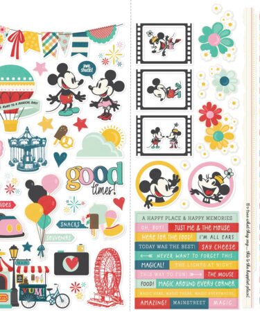 SIMPLE STORIES - Collezione Say Cheese Happiest Place -  Cardstock Stickers Icons