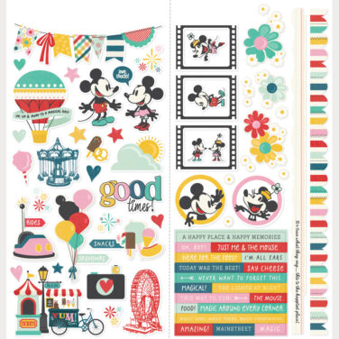 SIMPLE STORIES - Collezione Say Cheese Happiest Place -  Cardstock Stickers Icons