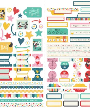 SIMPLE STORIES - Collezione Say Cheese Happiest Place - Cardstock Stickers Basics