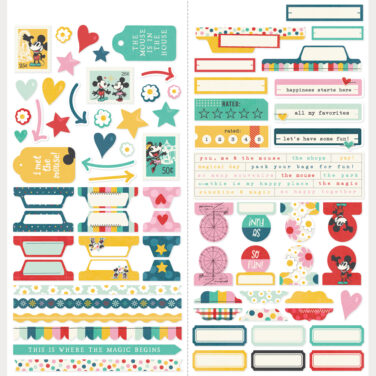SIMPLE STORIES - Collezione Say Cheese Happiest Place - Cardstock Stickers Basics