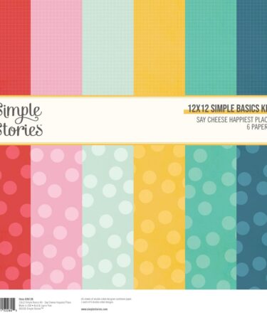 SIMPLE STORIES - Collezione Say Cheese Happiest Place - 12x12 Simple Basics Kit