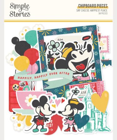 SIMPLE STORIES - Collezione Say Cheese Happiest Place -  Chipboard Pieces