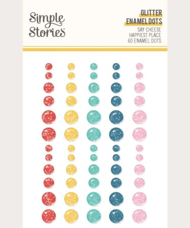 SIMPLE STORIES - Collezione Say Cheese Happiest Place - Glitter Enamel Dots