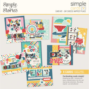 SIMPLE STORIES - Collezione Say Cheese Happiest Place - Simple Cards Card Kit