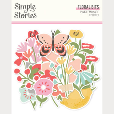 SIMPLE STORIES - Collezione Pink Lemonade - Floral Bits & Pieces
