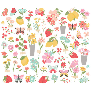 Alternative view of SIMPLE STORIES - Collezione Pink Lemonade - Floral Bits & Pieces