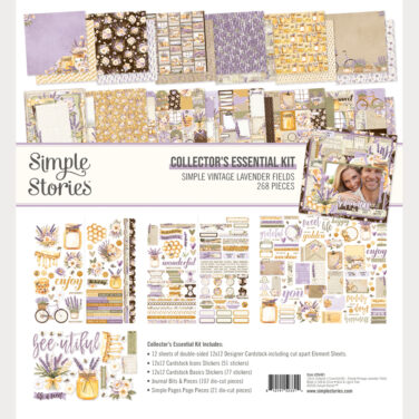 SIMPLE STORIES - Collezione  Simple Vintage Lavender Fields - Collectors Essentials Kit