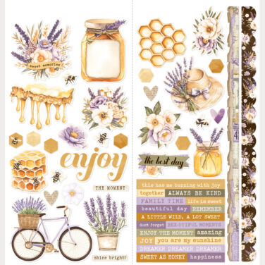 SIMPLE STORIES - Collezione  Simple Vintage Lavender Fields -  Cardstock Stickers Icons