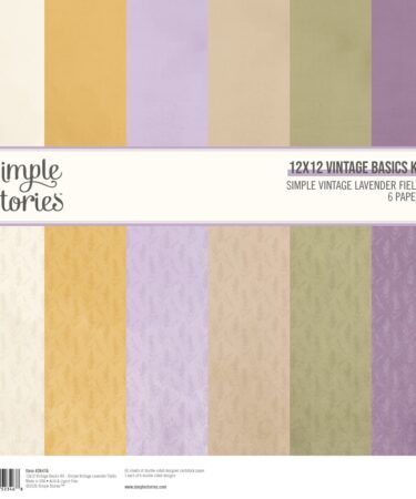 SIMPLE STORIES - Collezione  Simple Vintage Lavender Fields - 12x12 Vintage Basics Kit