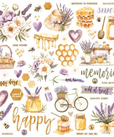 Alternative view of SIMPLE STORIES - Collezione  Simple Vintage Lavender Fields - Chipboard Pieces