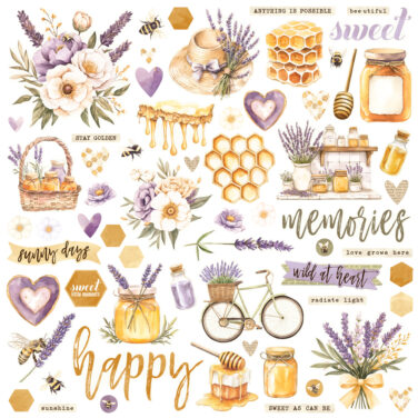Alternative view of SIMPLE STORIES - Collezione  Simple Vintage Lavender Fields - Chipboard Pieces