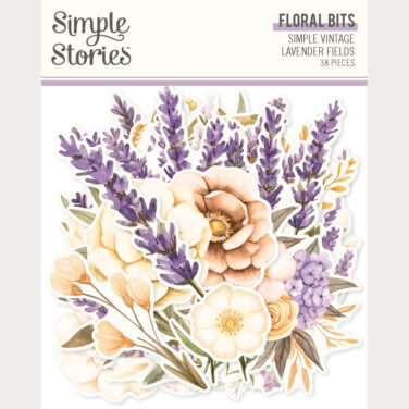 SIMPLE STORIES - Collezione  Simple Vintage Lavender Fields - Floral Bits & Pieces